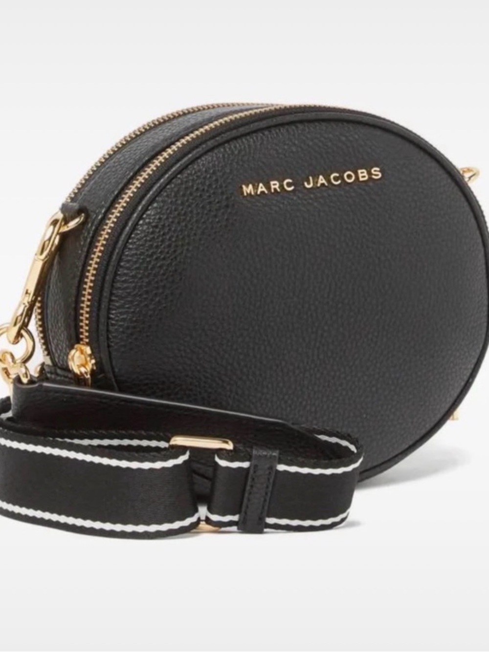 Marc Jacobs black leather crossbody bag with white stitching - Picture 3 of 3